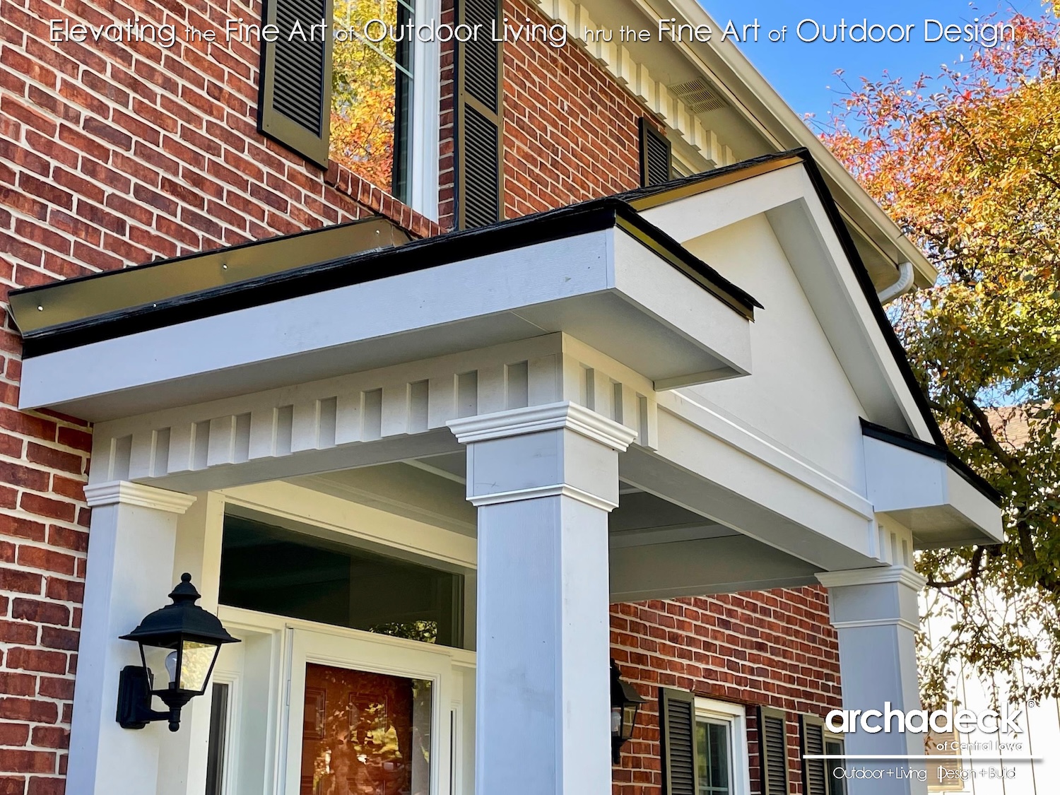 portico front porch builder central iowa